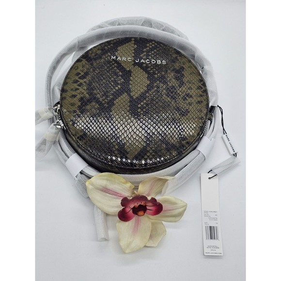 Marc Jacobs Snakeskin Embossed Leather Circle Crossbody Bag New GL0237621 - Picture 13 of 16